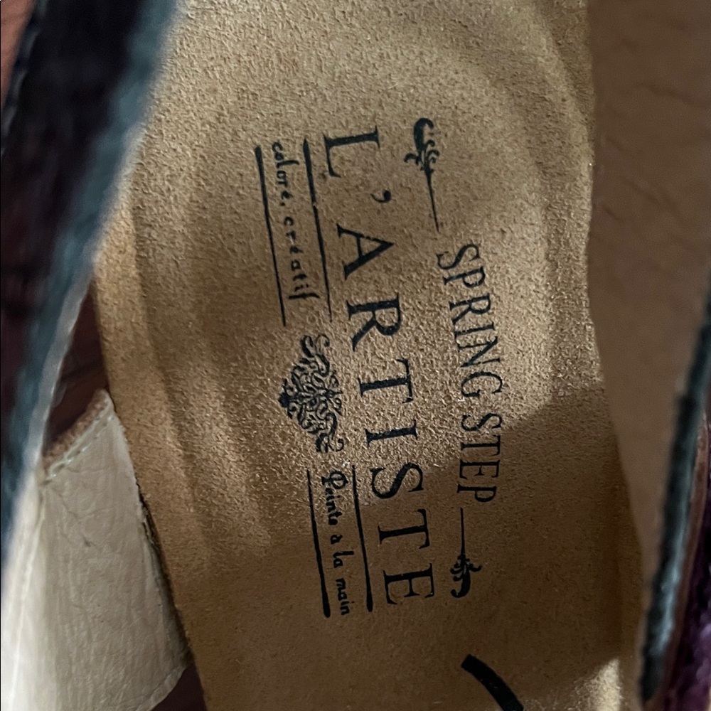 Spring Step Colorful Leather Sandals - Picture 4 of 5